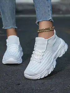 Women's shoes Closed RunnerTrainerSports workout whites neakers Running Lightweight insole Casual Cirls, Stable, Stretch, Soft, Athletic, Easy Off, All Day, Versatile, Flexible, Durable, Shock Absorb, Skate
