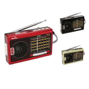 DIGITAL SUNFLASH RD-5 Rechargeable 9-Band AM/FM/SW1-7 Radio + Bluetooth + USB/SD Audio Card Compact Device