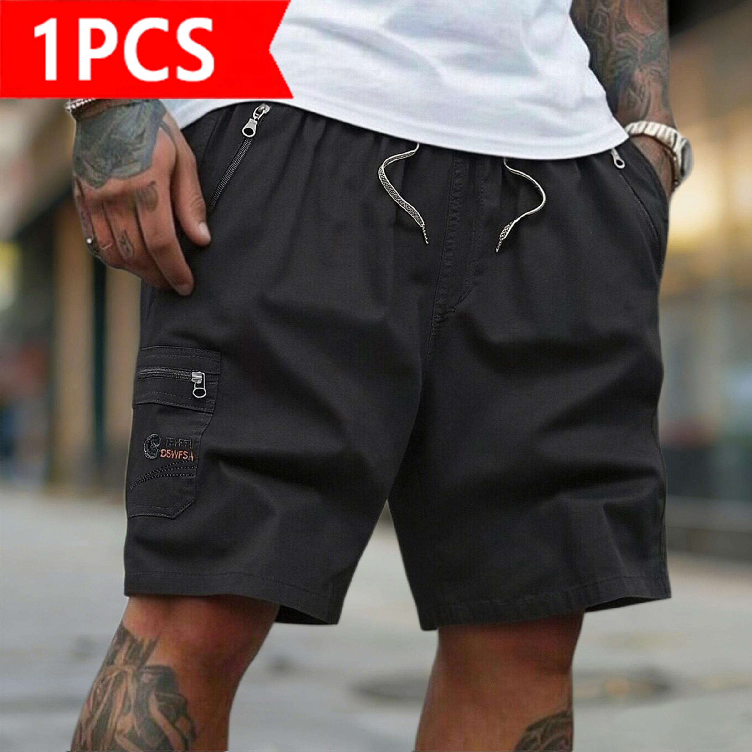 Men's 3-Pack Cargo Shorts | Casual Drawstring Elastic Waist Shorts with Zipper Pockets | Quick Dry Lightweight Streetwear for Summer, Beach, Daily Wear & Outdoor Activities Men's 3-Pack Cargo Shorts | Casual Drawstring Elastic Waist Shorts with Zipper Pockets | Quick Dry Lightweight Streetwear for Summer, Beach, Daily Wear & Outdoor Activities