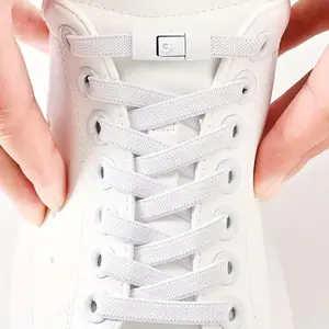 1 Pair Elastic No-Tie Shoelaces with 2 Lace Locks, Quick Wear Adjustable Elastic Shoelaces for Casual Sneakers and Boots, Unisex Stylish Shoe Accessories