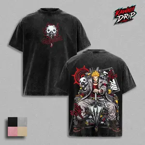 Enjin Gachiakuta Shirt & Hoodie | Enjin Anime Graphic Tee Hoodie Set | Gachiakuta Manga Streetwear | Vintage Washed Oversized Heavyweight Cotton T-Shirt Hoodie | Gachiakuta Fan Merch Unisex Casual Wear