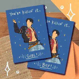 Hobi You're Killin' It Card, Funny Bangtan Birthday Card for Army, Your Hope Congratulations Gift Merch for Bestie, Gift For Him Her