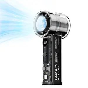 5000mAh Rechargeable Handheld Turbo Fan with 1-100 Speed & Ice Compress, Mini Personal Cooling Fan for Travel, Camping and Vacation thoughtful gift