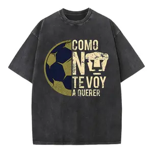 Vintage Pumas UNAM Soccer Graphic Tee 100% Cotton Oversized Wash T-Shirt Como No Te Voy A Querer Football Shirt, Streetwear Aesthetic Top