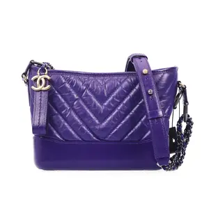 Pre-owned CHANEL Calfskin Crossbody Bags Gabrielle Purple 49811352