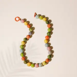 Smoky Rainbow Gumball Necklace