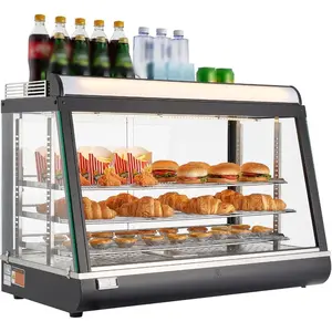 VEVOR 3 - Tier Commercial Food Warmer Display, 800W Food Display Warmer with LED Light, Adjustable Shelf and Stainless Steel Frame, 86185 Air Heating, 34L for Hamburger, Pizza, Bread, Fried ChickenVEVOR Super Brand Day