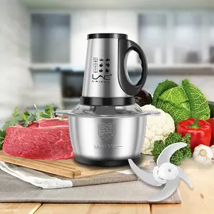 LAC Food Processor ,2L Meat Grinder with 2 Bowls 8 Cup and 8 Cup, Food Chopper Electric Vegetable Chopper with 3Large Sharp Blades for Fruit, Meat, Vegetables, Baby Food, Nuts, 2 Speeds.