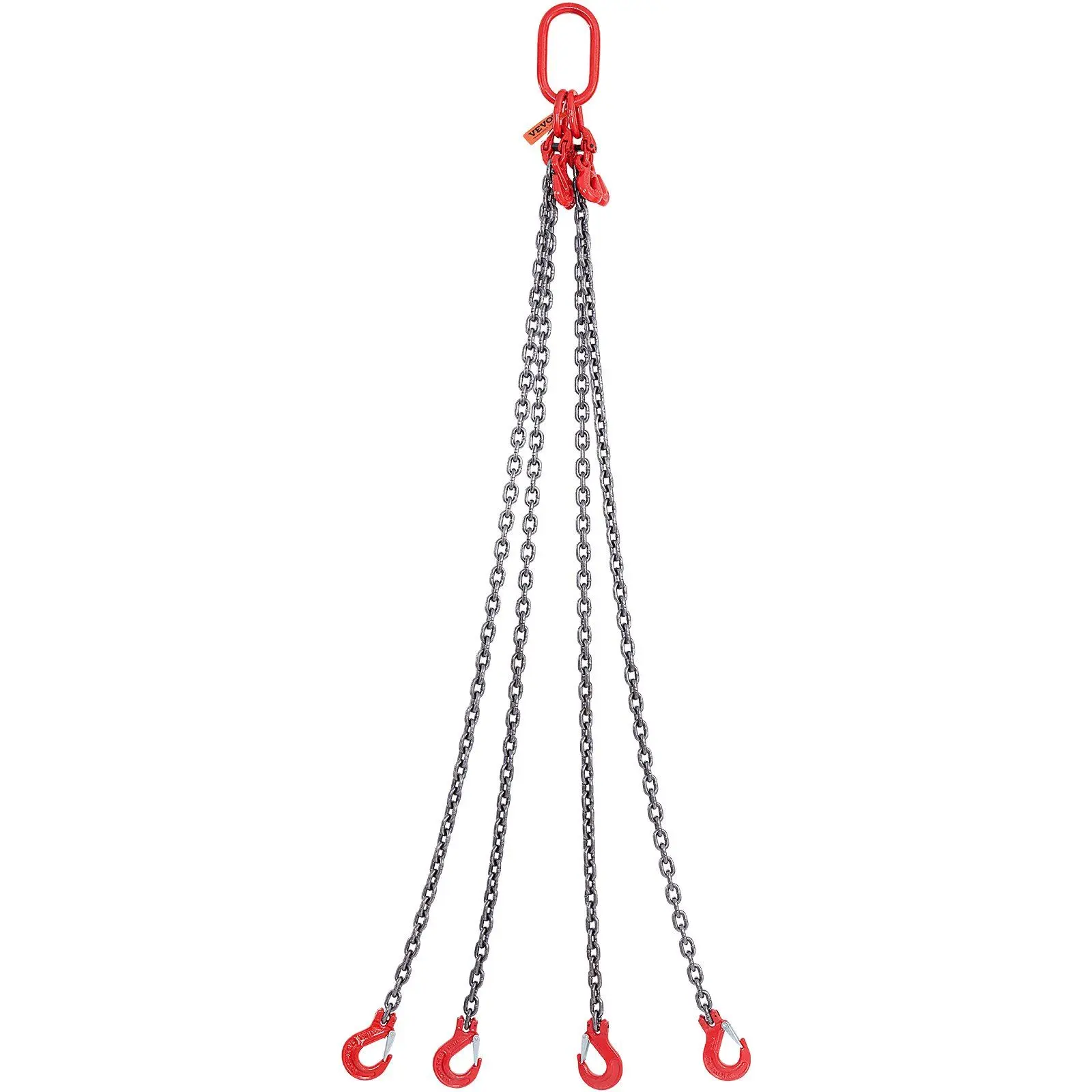 Spring new arrivals Chain Sling, 11000 lbs Weight Capacity, 5/16'' x 5' G80 Lifting Chain with Grab Hooks, DOT Certified, Blackening Coating Manganese Steel & Adjustable Length, for Dock Factory Construction Site