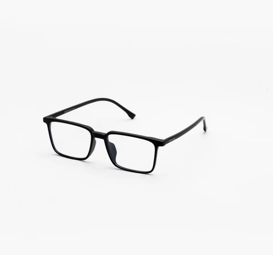 EYE PLUS 7008 C2 Matte Black Eyeglass Frames – Lightweight Modern Optical Glasses, Unisex Everyday Eyewear