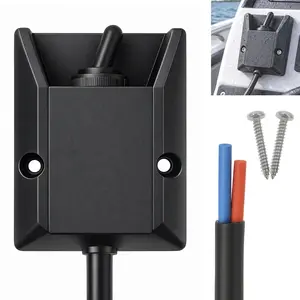 Waterproof Toggle Switch 12V 30A, Heavy-Duty SPST On/Off Switch with Pre-Wired Leads, IP67 Marine-Grade Panel Mount Electrical Switch for Boat, RV, Truck, Automotive LED Lights & Accessories