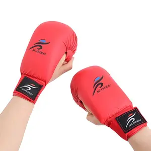 Professional Karate Sparring Gloves for Kids & Adults – Heavy-Duty Padded Kickboxing Training Gloves with Wrist Support for Martial Arts, Muay Thai, MMA, and Taekwondo (Pair)