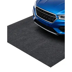 Garage Floor Mat, Heavy Duty Car Mat with PE Waterproof Backing, Shields Against Water Snow Mud Oil, Durable Slip-Resistant Felt Cover for Driveway, Easy to Clean & Trim