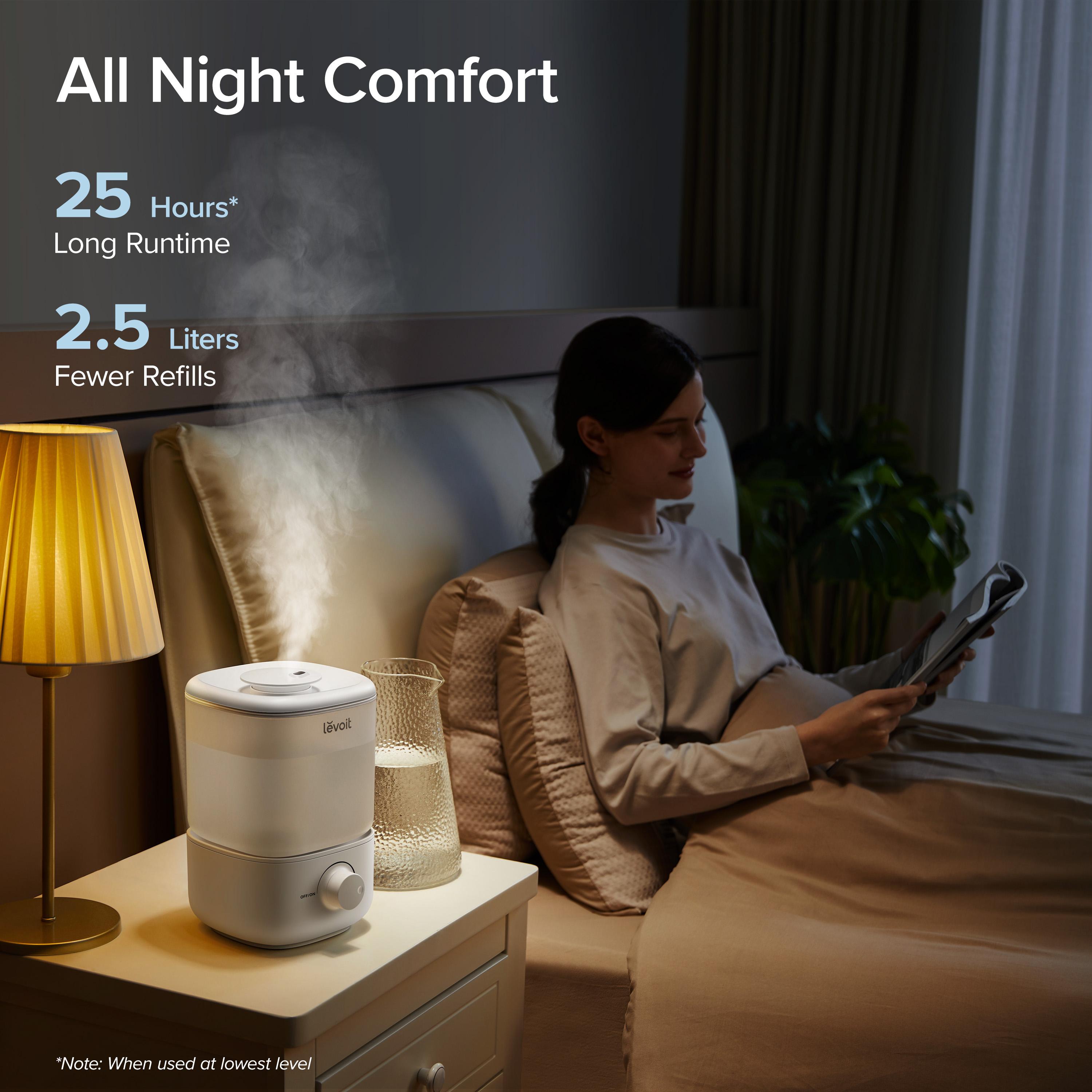 LEVOIT Classic 160 2-pack Bundle Top Fill Humidifiers for Bedroom, 2.5L 26db Quiet Cool Mist Air Humidifier for Home Baby Nursery & Plants, Auto Shut-off