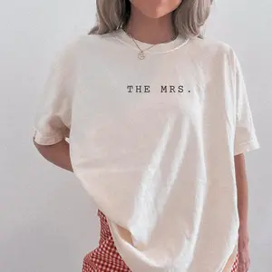 The Mrs Shirt Trendy Bride Tshirt Newly Engaged Gift Future Mrs. Shirt Bachelorette Gift Honeymoon Tee Oversized Brid