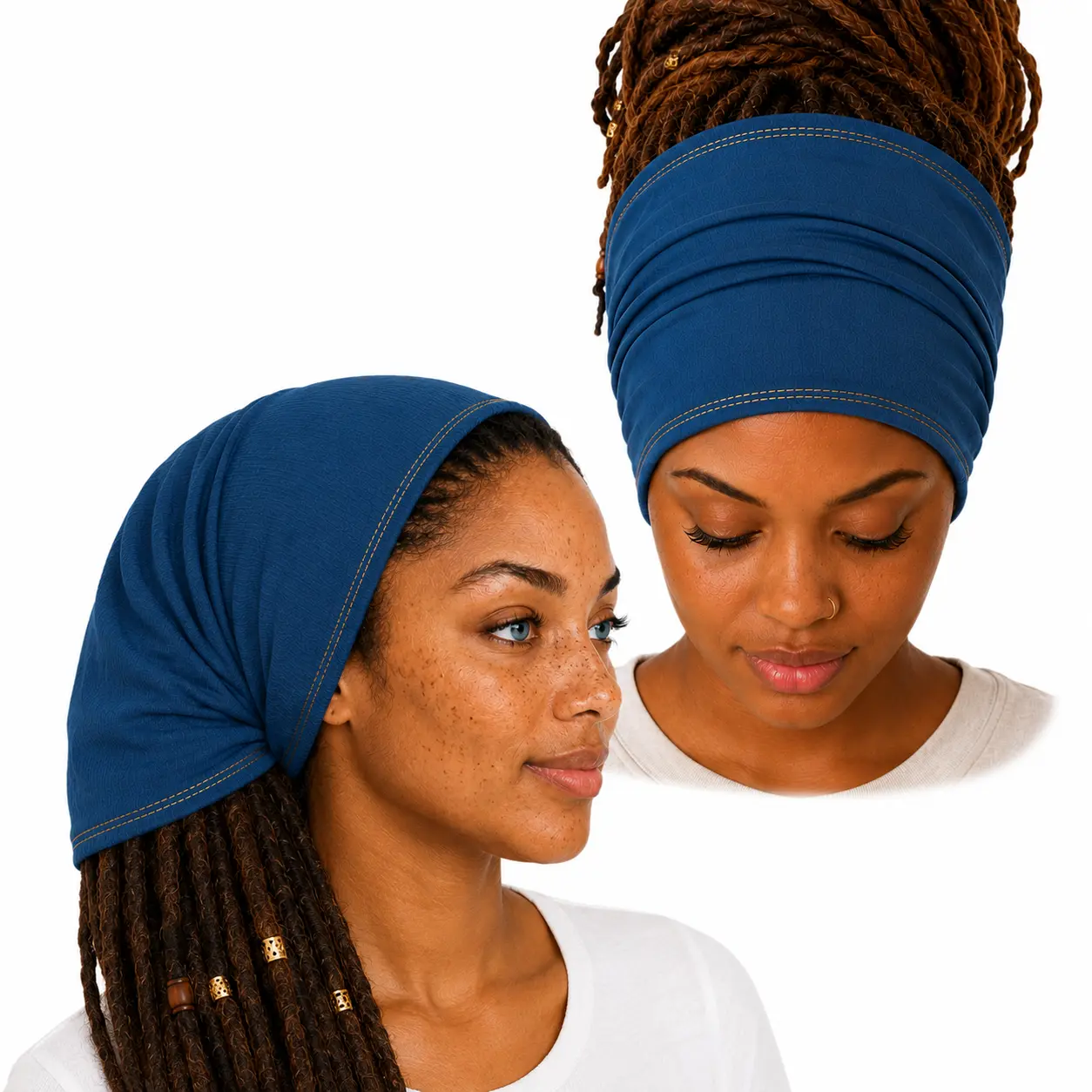 Extra Long Cotton Dreadlock Headband, Handmade in USA, Premium Long Hair Tube for Braids and Dreadlocks, Dread Sock Hair Wrap, Boho Stretch Cotton Fabric Head Wrap, Loc Covering Headband for Dreads, Curly Hair & Hair Buns