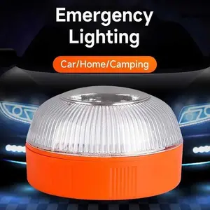 V16 Help Flash Light, Mandatory Triangle Substitute Spain 2026, Waterproof Magnetic LED Strobe Beacon, Battery Operated Portable Emergency Flashlight for Car Motorcycle Accident, Emergency Lighting
