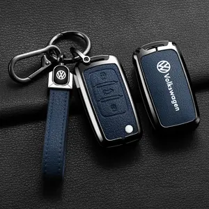 Car Zinc Alloy Key Case Cover Shell For Volkswagen VW Polo Golf Passat Tiguan Beetle T5 Up Eos Langyi Sagitar Jetta Weiling Bora