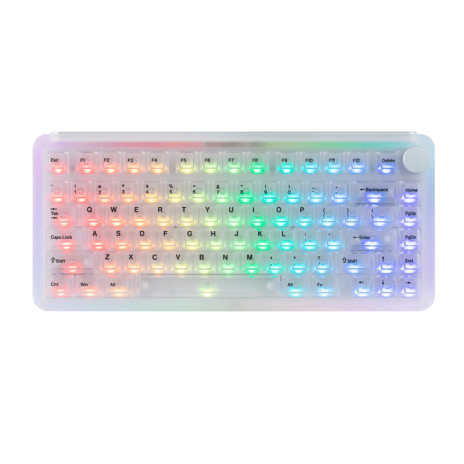 KiiBOOM Phantom81 V4 Acrylic Semi-Translucent Mechanical Keyboard - 75% Wireless Gaming Keyboard with Creamy Gasket, 8000mAh Battery, RGB Lights, Luminous Shine-Through, Hot Swap, NKRO, Stainless Steel Compatibility, PC/Win/Mac Support, Semi-Transparent,