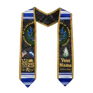 Customize El Salvador Graduation Sash 2025, Salvadorans American Flag Graduation Sash, Salvadorans Stole 2025, Graduation Class Of 2025
