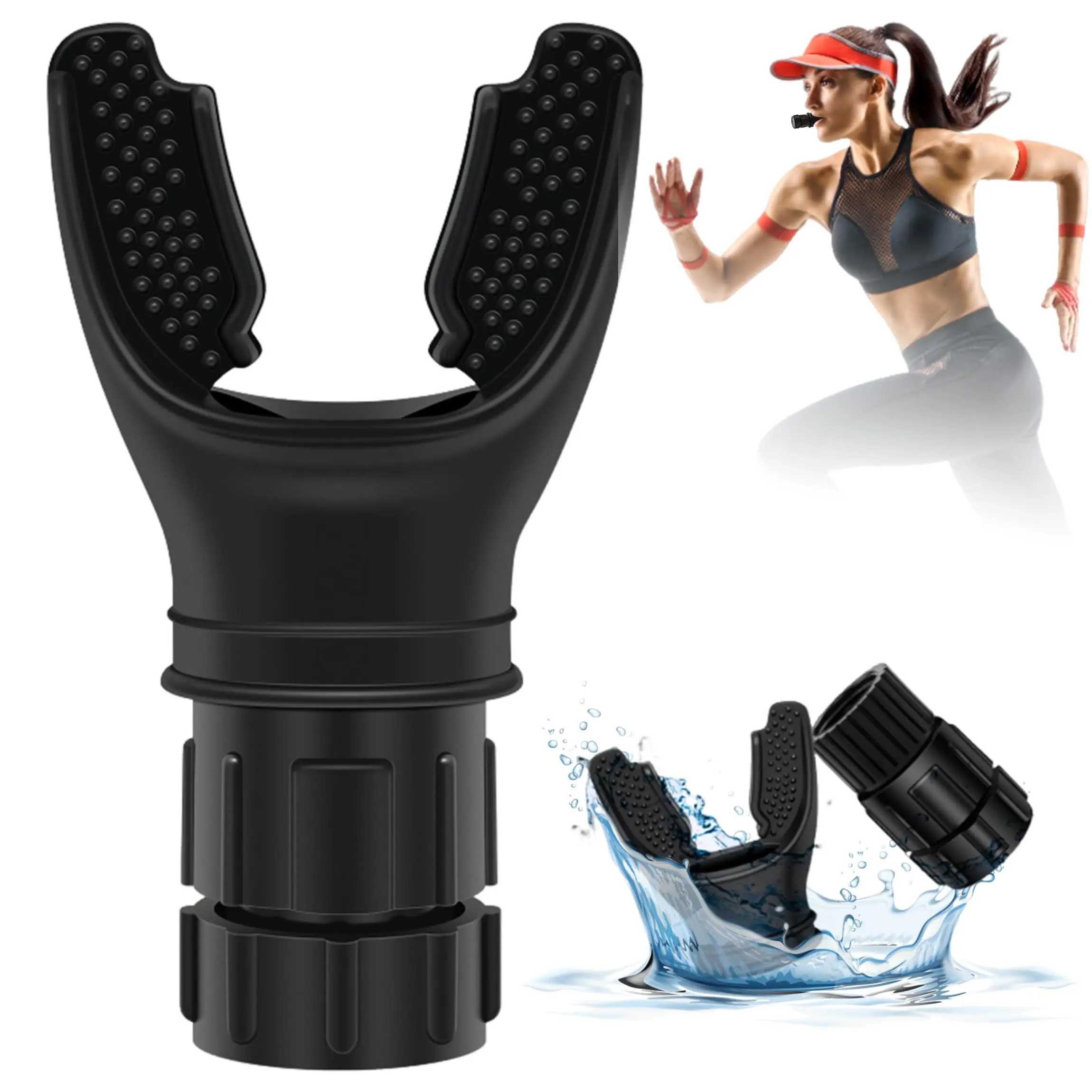 Respiratory Trainer | Compact Lung Exercise Device with High Grade Silicone | Breath Trainer with Adjustable Resistance | Portable & Easy to Clean