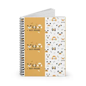 Spiral Notebook - Ruled Line-Doggies