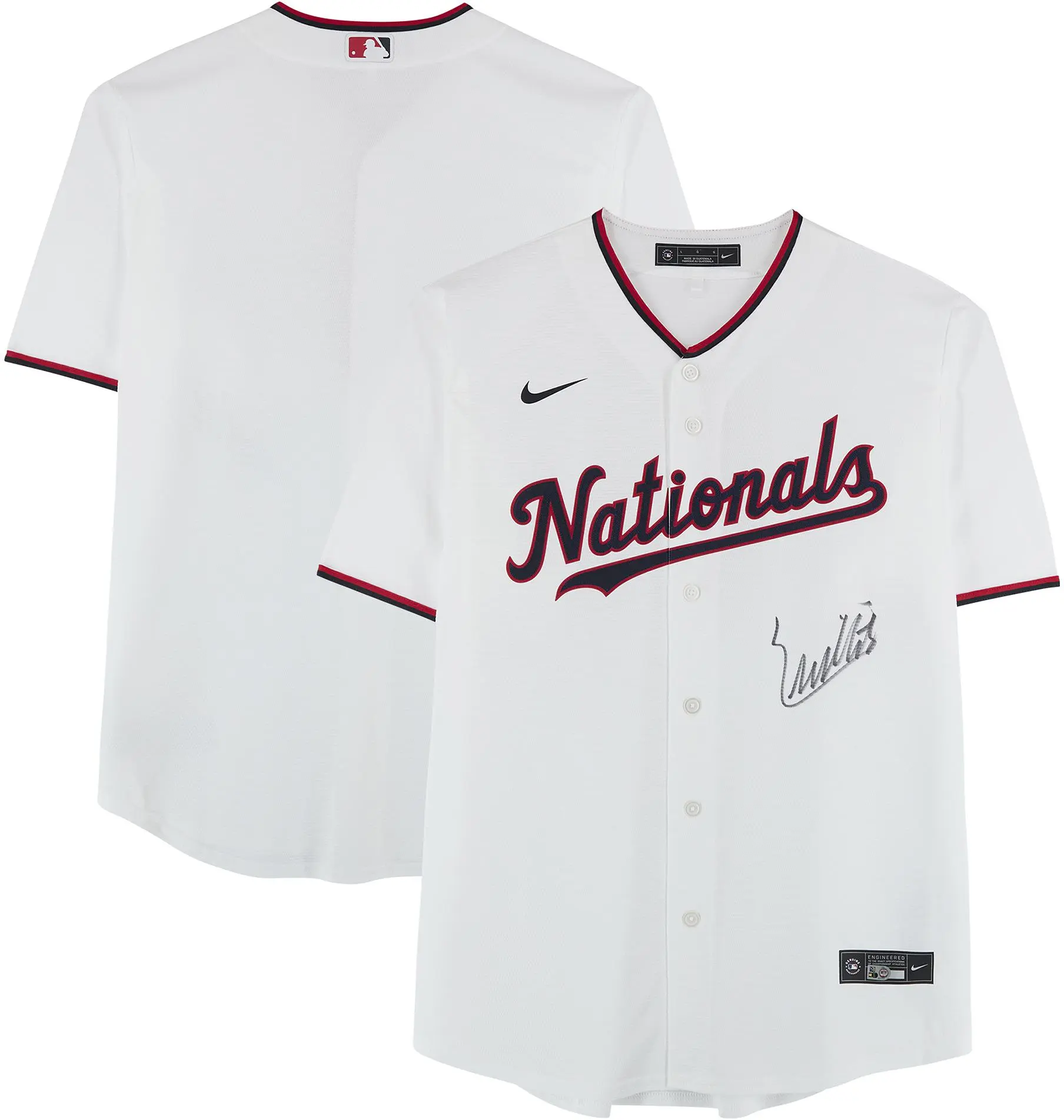Eli Willitis Washington Nationals Autographed White Nike Replica Jersey - Fanatics Authentic Certified