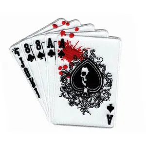 Ace of Spade Dead Mans Hand Iron on Sew on Patch (MT4W)