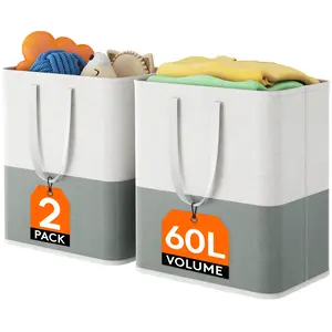 Lifewit Laundry Hamper, Freestanding Laundry Basket with Handles, Waterproof Tall Collapsible Design for Laundry Dorm, Bedroom, Bathroom