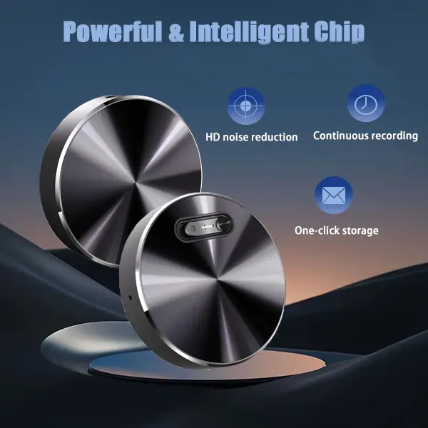 Powerful voice recorder: one-touch recording and saving, long battery life, long battery life, large storage space