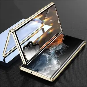 Transparent Metal Buckle Anti-Drop Phone Case, Fits Samsung Galaxy S25 Ultra S24 Ultra S23 Ultra S22 Ultra, Durable Protective Cover