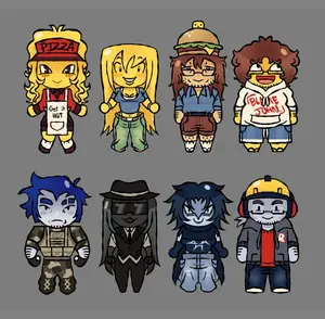 Forsaken Roblox Keychains - Elliot, 007N7, Shedletsky, Guest 1337, Chance, Two Time,... Cute Game Acrylic Keychain Charm, Kawaii Keyring, Bag Backpack Pendant, Aesthetic Accessory, Gift for Friends, Daily Use!