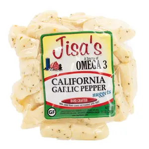 California Garlic Pepper Cheese Nuggets | 8 oz Each | Jisa's Farmstead Cheese