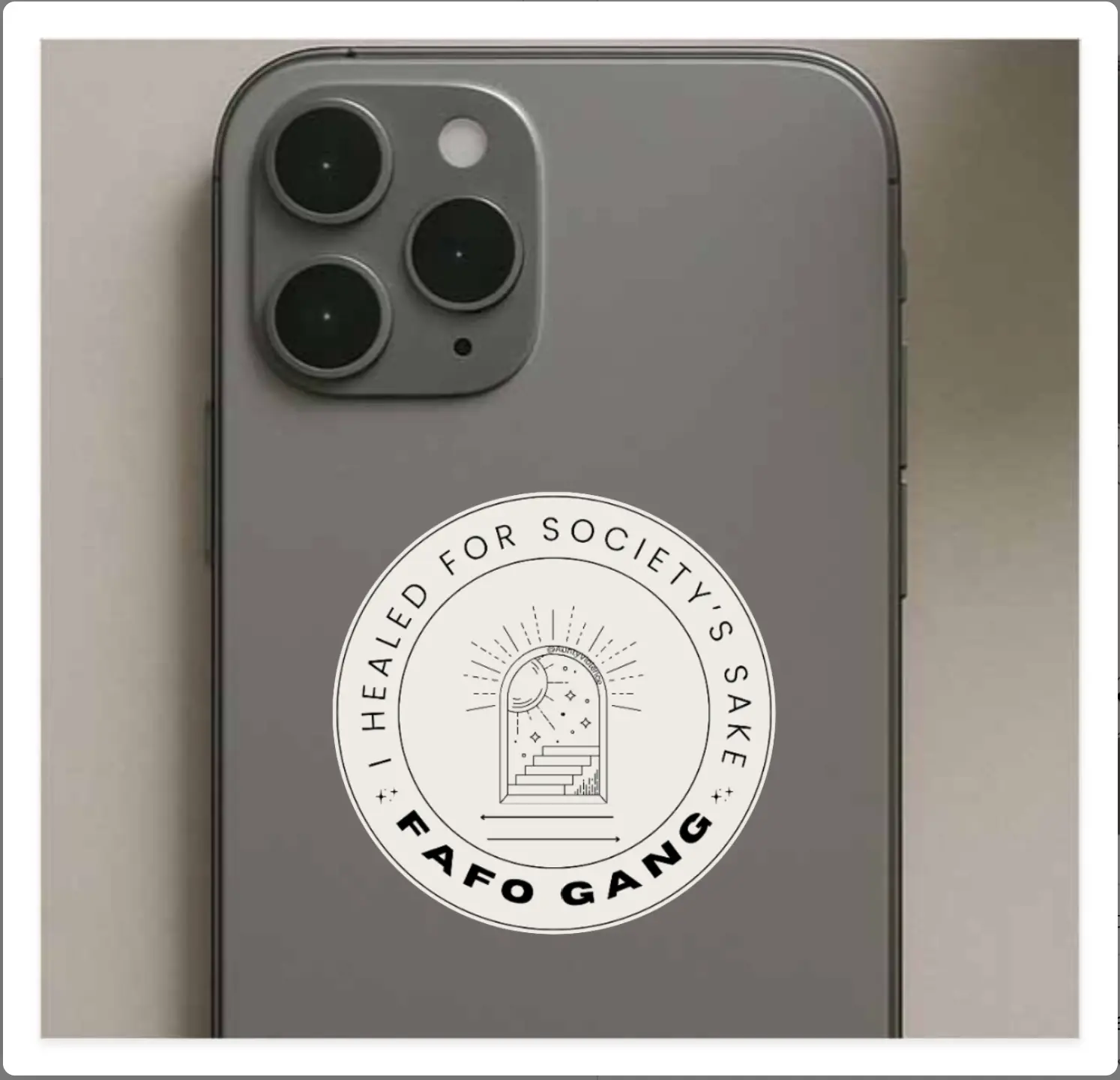 FAFO Gang Phone Sticker - Waterproof, UV resistant, Long lasting, Versatile Decor for Laptop, Bike, Educational Arts & Crafts Accessory