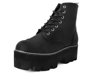 Black 7-Eye Dino Lug Sole Boot Black 7-Eye Dino Lug Sole Boot