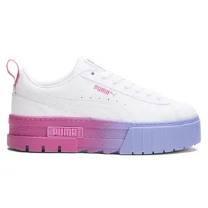 PUMA Womens Mayze Fade Gradient Platform Sneakers Shoes Casual - White