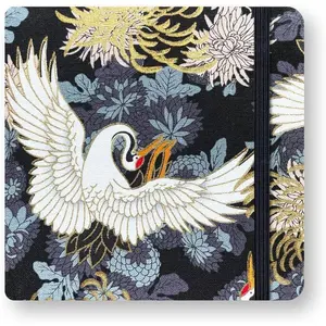 Square 5x5 Bleedproof Marker Paper Pad,110 GSM Alcohol Ink Bristol Paper Sketchbook,Handmade Journal 88 Sheets (176 Pages) Markers Ink Mediums Art Sketch Book White Crane