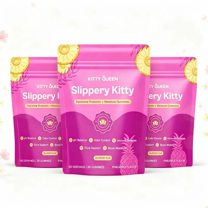 Her Juicy Feminine Probiotics Gummies - All in One Solution with Slippery Elm and Prebiotics & Lactobacillus Probiotic Blend for Women's pH Balance and Dryness -Hawaiian Pineapple Gummies 60 Counts Women's Probiotics