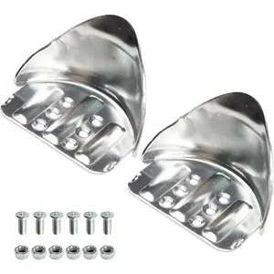 2 Pack Drywall Stilts Heel Bracket Replacement Kits Silver Aluminum Adjustable Sole Part for Drywall Construction High Wall Painting
