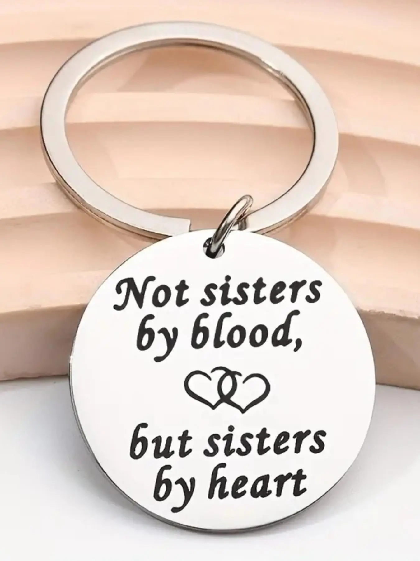 Punk Letter Pattern Slogan Metal Keychain, 1 Piece Personalized Stainless Steel Keychain for Girl Sister Women for Daily Clothing Decor, Trendy All-ma