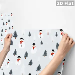 1PC QT Cute Snowman Christmas Wall Sticker - Frosted PVC Self-Adhesive Splash Guard, Removable Waterproof Oil-Proof Stain-Resistant, DIY Peel & Stick for Bedroom School Office Kitchen Backsplash Bathroom Furniture Stairs Tiles