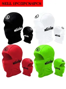 4pcs/2pcs/1pc Unisex Hip Hop Printing Balaclava Mask Neck Gaiter Headwear Breathable Ski Mask for Men Women Outdoor Sports Hiking Fishing Commuting Suitable for Daily Wear