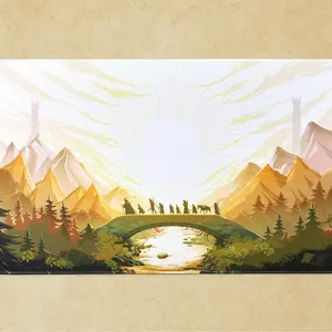 The Lord of the Rings Fellowship Desk Mat, LOTR Mouse Mat, Large Fantasy Keyboard Mat for Gamers, LOTR Office Decor Gift, Gaming Desk Pad Keyboard Mat, Extended Desk Accessories Gift