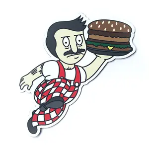 Big Boy Burger Magnet - Cartoon Character with Burger, Ideal for Decor
