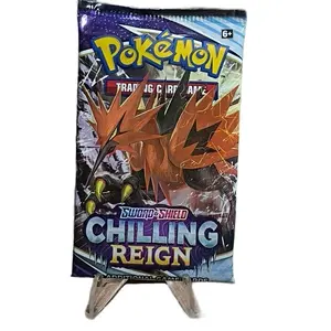 Pokémon TCG: Chilling Reign Booster Pack - 1 Pack from Sealed Booster Box featuring Ice Rider Calyrex & Galarian Birds