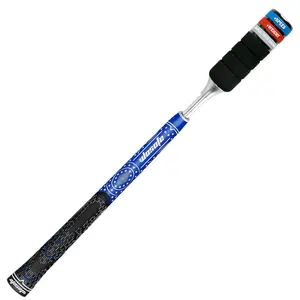 One golf swing trainer,Automatic retractable length,Sound-activated rocker design,Includes replaceable weights,Suitable for golf enthusiasts,Swing rhythm training aid,Golf practice accessory