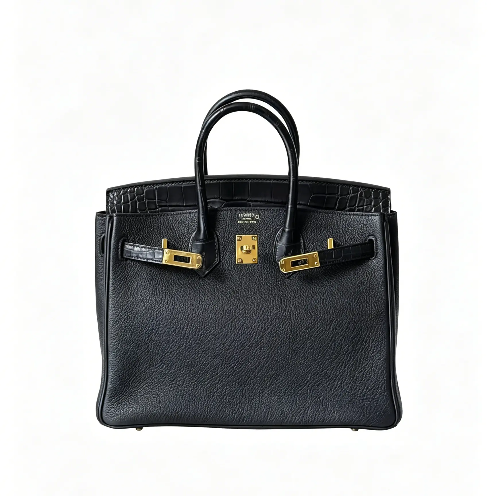 Pre-owned HERMÈS Hermes Touch Birkin Bag Togo with Gold Hardware 25