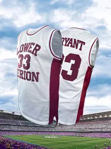 Embroidered Men'S Basketball Jersey - Sleeveless Athletic Top Number 33, Breathable Mesh for Sports, Yoga, and Casual Wear, Basketball Accessories, Sports Training Gear, Sporty Design, Durable Fabric