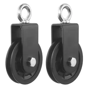 Pulley - 3.54 In/90 mm 360  Rotation Traction Wheel,  Bearing Capacity Pulley System for  Gym and Lift  Machine - 2 Pack