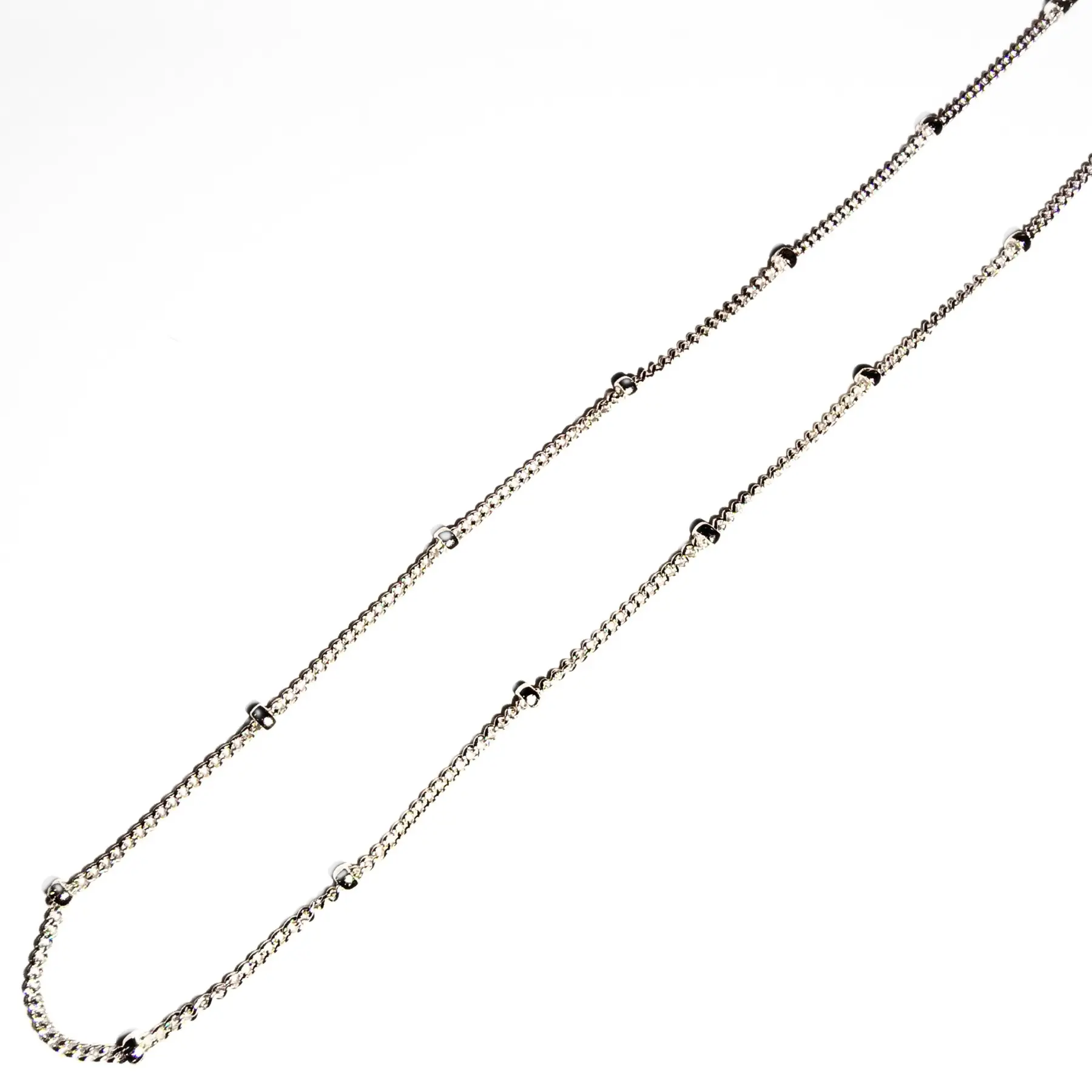 16" Saturn Curb Chain #2 Sterling